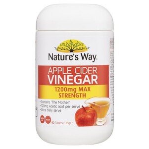 (PRE ORDER) Nature's Way Apple Cider Vinegar 1200mg 90 Tablets shelf life 2yrs